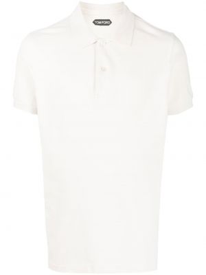 Polo avec manches courtes Tom Ford blanc