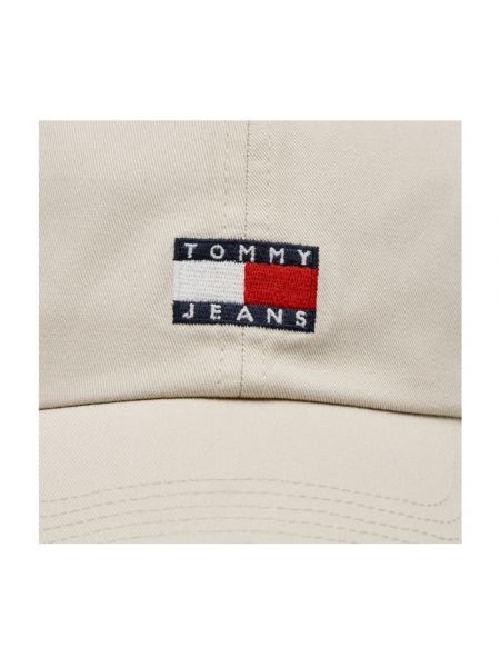 Gorra con bordado Tommy Jeans beige