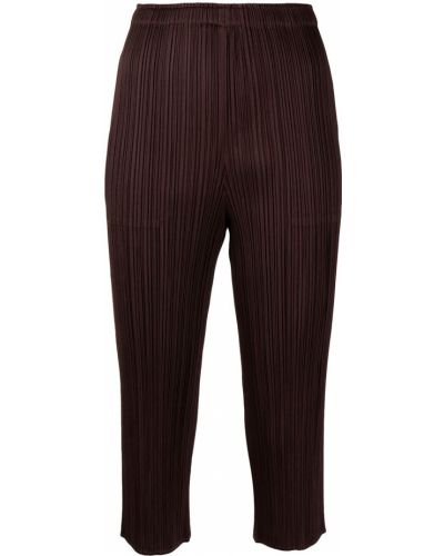 Pantalones plisados Pleats Please Issey Miyake marrón