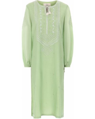 Платье с вышивкой Anita Dongre зеленое