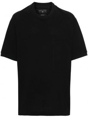 Памучна тениска Y-3 черно