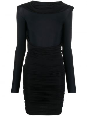 Dlouhé šaty Mm6 Maison Margiela černé
