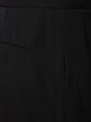 Spodnie z wysoką talią wełniane Stella Mccartney czarne