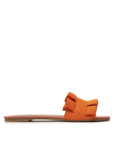 Sandály Pieces oranžové