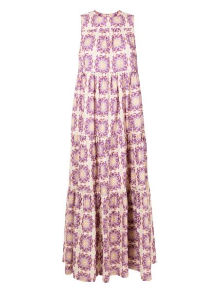 Βαμβακερή φουσκωμένο φόρεμα με σχέδιο Adriana Degreas