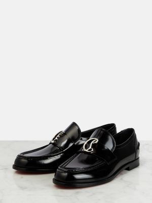 Pantofi loafer din piele Christian Louboutin negru