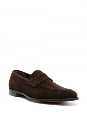 Seemisnahksed loafer-kingad Crockett & Jones pruun