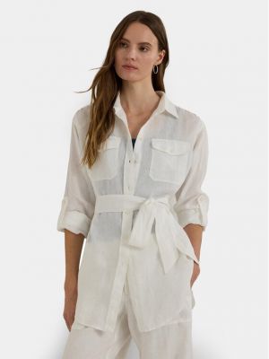 Relaxed fit marškiniai Lauren Ralph Lauren balta
