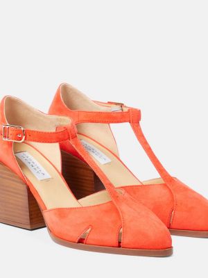 Замшевые туфли Gabriela Hearst оранжевые
