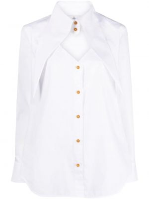 Bombažna srajca z vzorcem srca Vivienne Westwood bela
