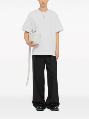 T-shirt en coton col rond Jil Sander blanc