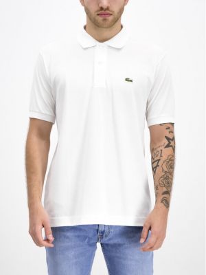 Тениска с копчета Lacoste бяло