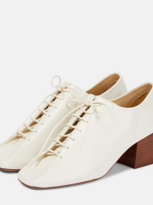 Кожени обувки в стил дерби Lemaire бяло