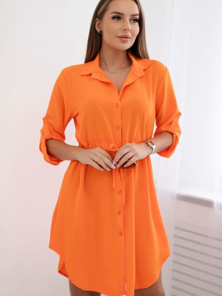 Φόρεμα με κουμπιά Kesi πορτοκαλί