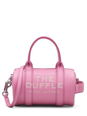 Bolsa de deporte de cuero Marc Jacobs rosa