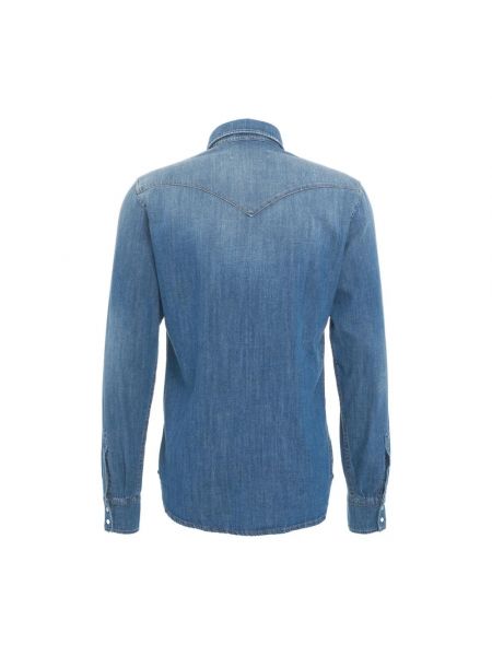 Koszula jeansowa Mauro Grifoni niebieska