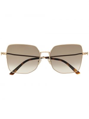 Oversized sluneční brýle Jimmy Choo Eyewear hnědé