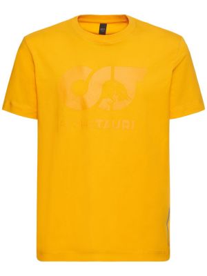 Bombažna majica Alphatauri rumena
