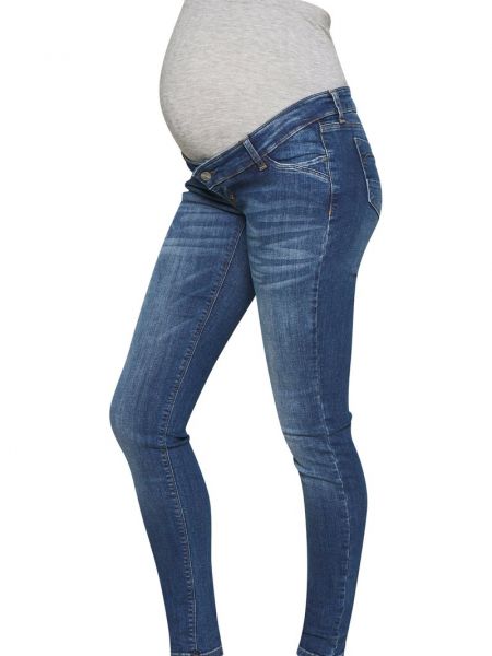 Niebieskie jeansy skinny slim fit Mamalicious