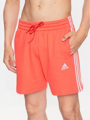 Спортни шорти на райета Adidas червено