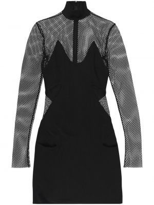 Koktejlové šaty se síťovinou Tom Ford černé