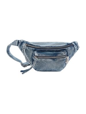Чанта за носене на кръста Pull&bear синьо