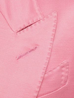 Μεταξωτός μάλλινος μπουφάν Tom Ford ροζ
