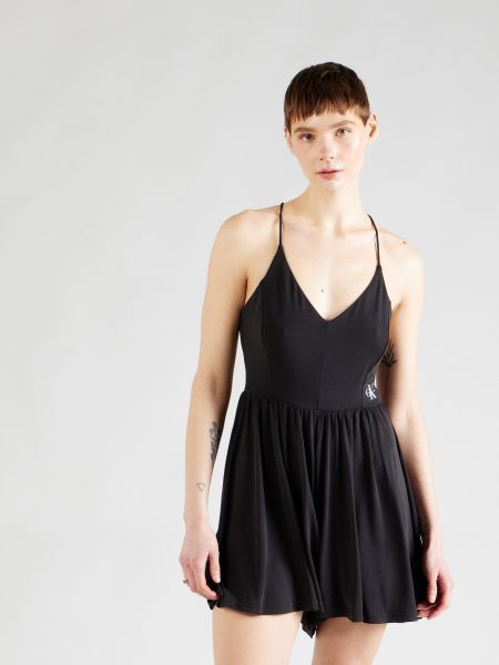 Ολόσωμη φόρμα από μοντάλ Calvin Klein Jeans μαύρο