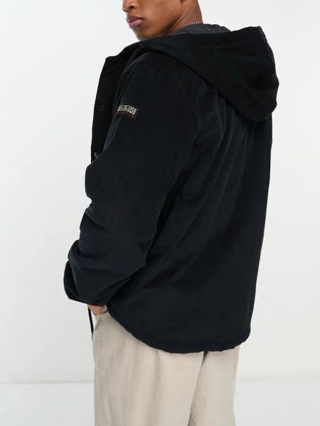 Вельветовая куртка с капюшоном Napapijri черная