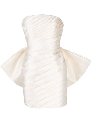 Koktejlkové šaty s mašľou Rachel Gilbert biela