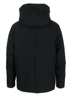 Péřová bunda s kapucí Attachment černá
