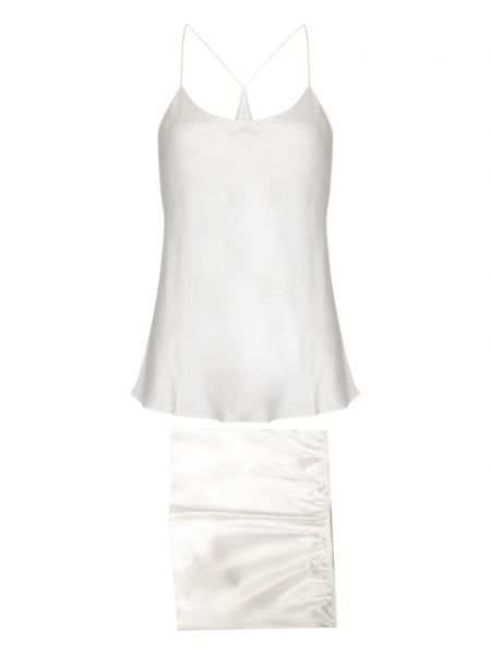 Jedwabna piżama Olivia Von Halle biała