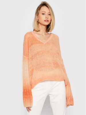 Relaxed fit megztinis Guess oranžinė