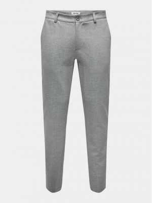 Pantaloni slim fit Only & Sons gri
