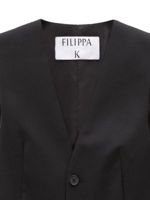 Péřová vesta s knoflíky Filippa K černá