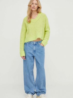 Sweter wełniany American Vintage zielony
