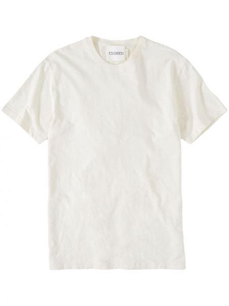 Βαμβακερή μπλούζα Closed λευκό