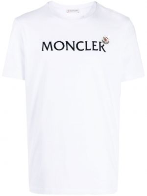 T-krekls ar apdruku Moncler balts