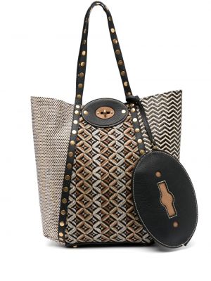 Nákupná taška s abstraktným vzorom Zanellato