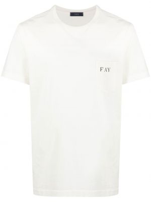 Тениска с принт Fay бяло