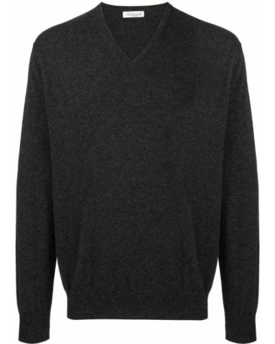Пуловер с v-образно деколте Leathersmith Of London сиво