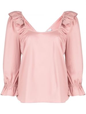 Памучна блуза Ps Paul Smith розово