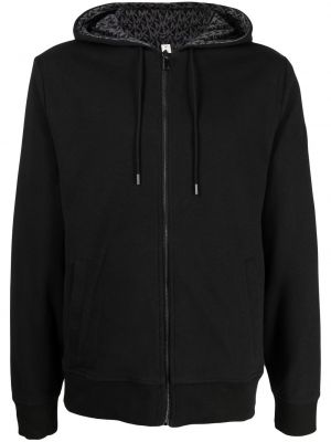 Reverzibilna hoodie s kapuljačom s printom Michael Kors crna