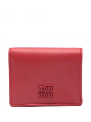 Kožená peněženka Miu Miu červená