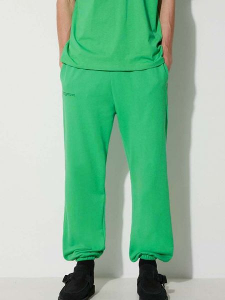Spodnie sportowe bawełniane Pangaia zielone