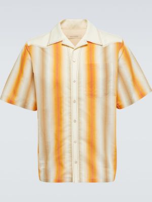 Pruhovaná košeľa Wales Bonner oranžová
