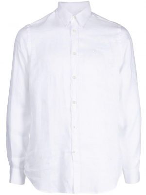 Ľanová košeľa Leathersmith Of London biela