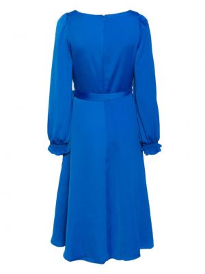 Sukienka midi z dekoltem w serek Dkny niebieska