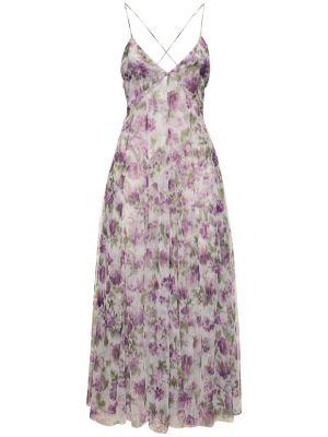 Mini robe à imprimé en tulle Philosophy Di Lorenzo Serafini violet