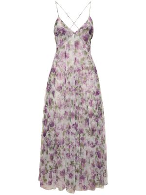 Mini vestido con estampado de tul Philosophy Di Lorenzo Serafini violeta